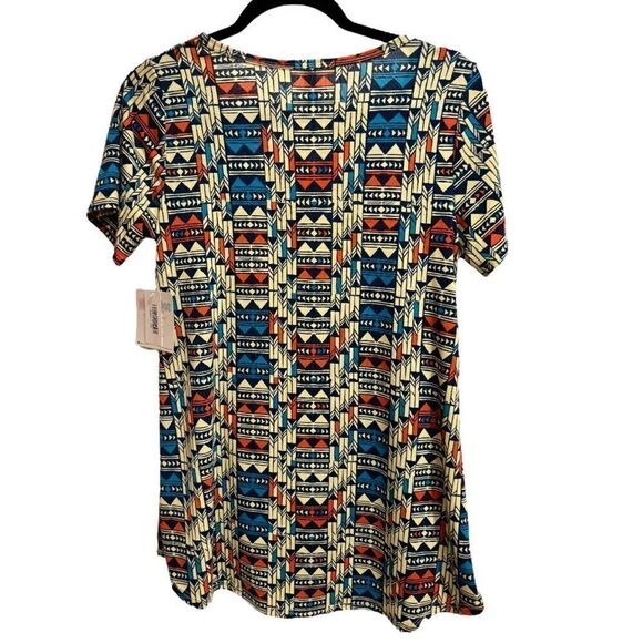 Lularoe Classic T Women’s XS Geometric Popover Short Sleeve Top - Picture 3 of 8